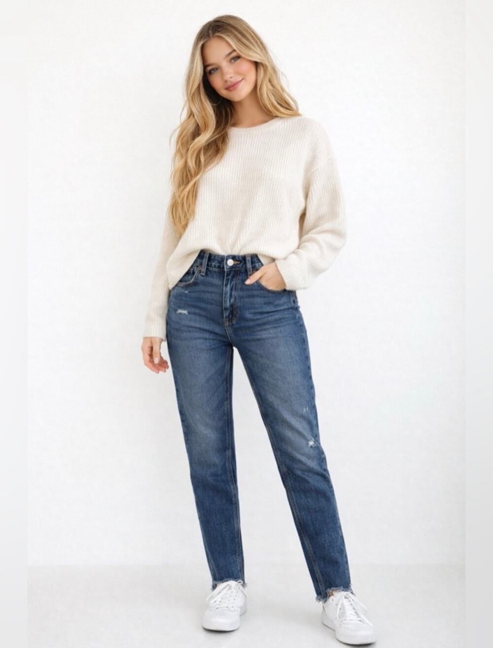 American Eagle AE Strigid Women 24W 24 Mom Jeans Stretch Size 00 New XS New